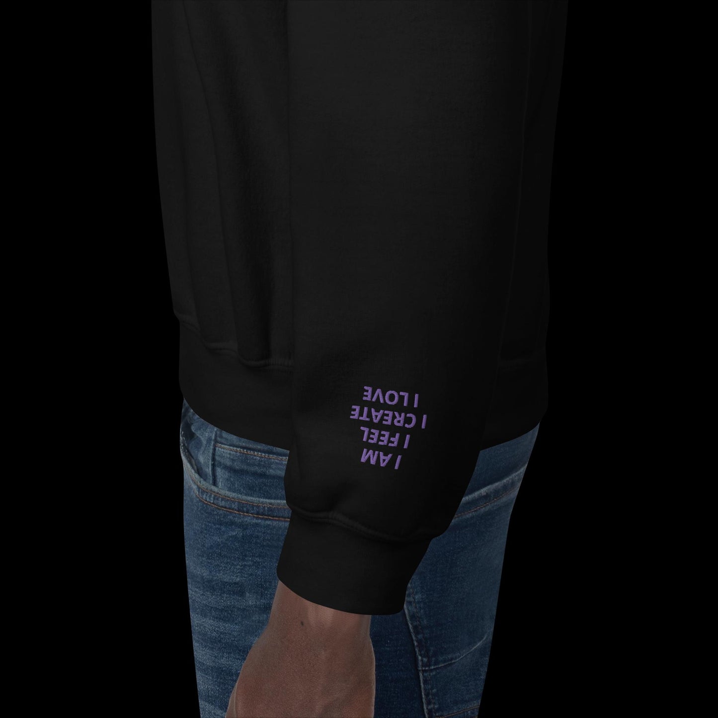 Unisex Sweatshirt - with affirmations on the wrists.