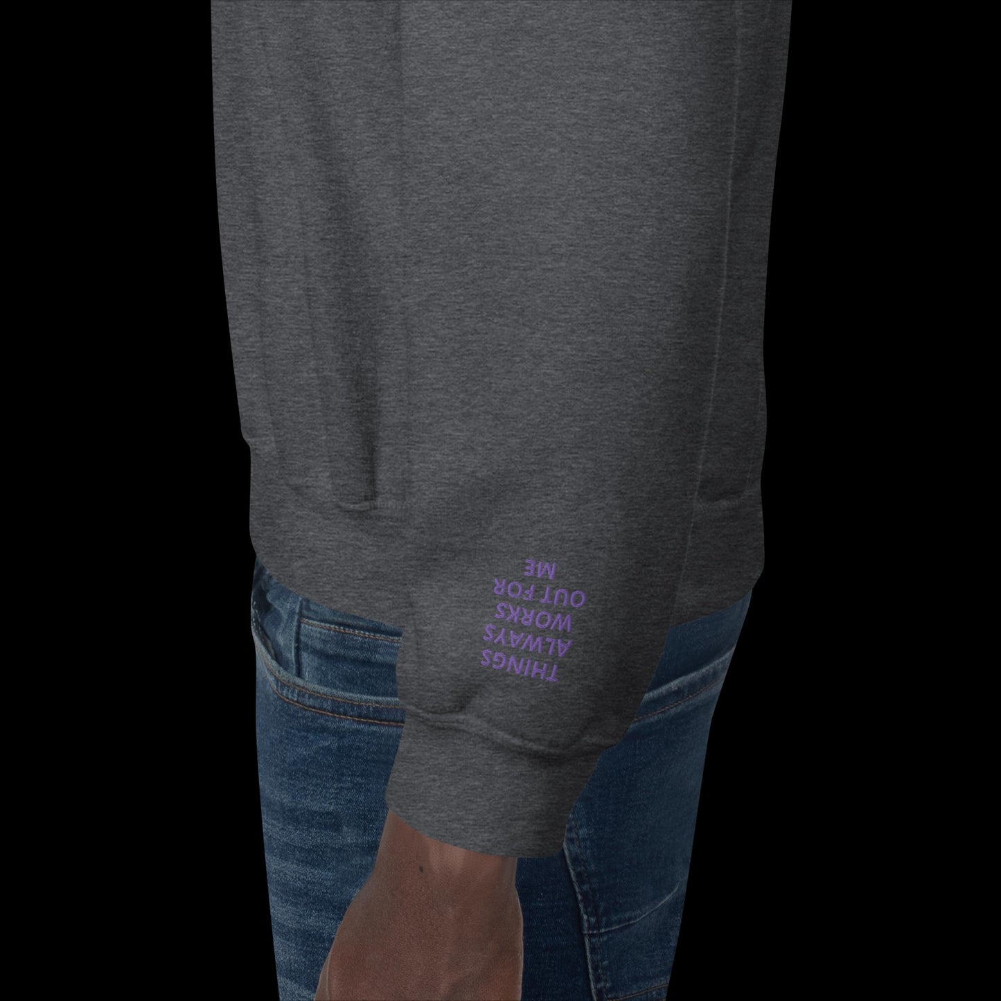 Unisex Sweatshirt - with affirmations on the wrists.