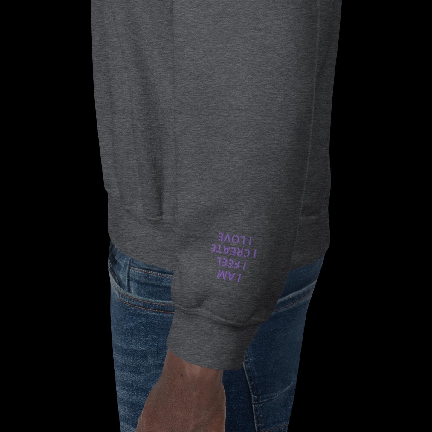 Unisex Sweatshirt - with affirmations on the wrists.