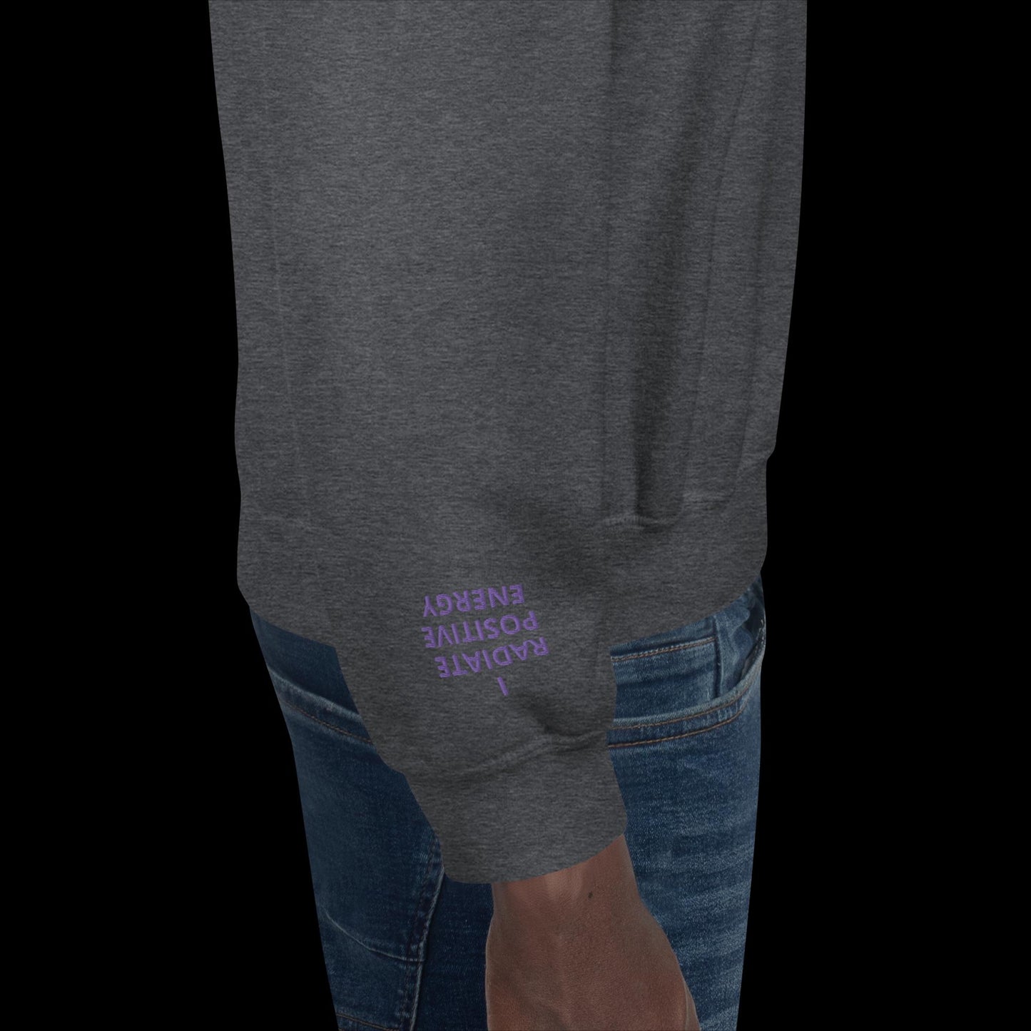 Unisex Sweatshirt - with affirmations on the wrists.