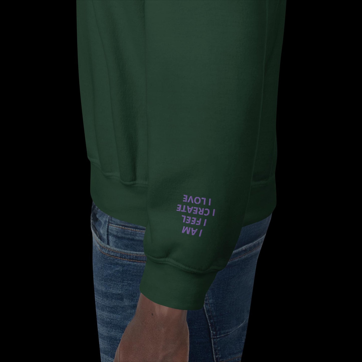 Unisex Sweatshirt - with affirmations on the wrists.