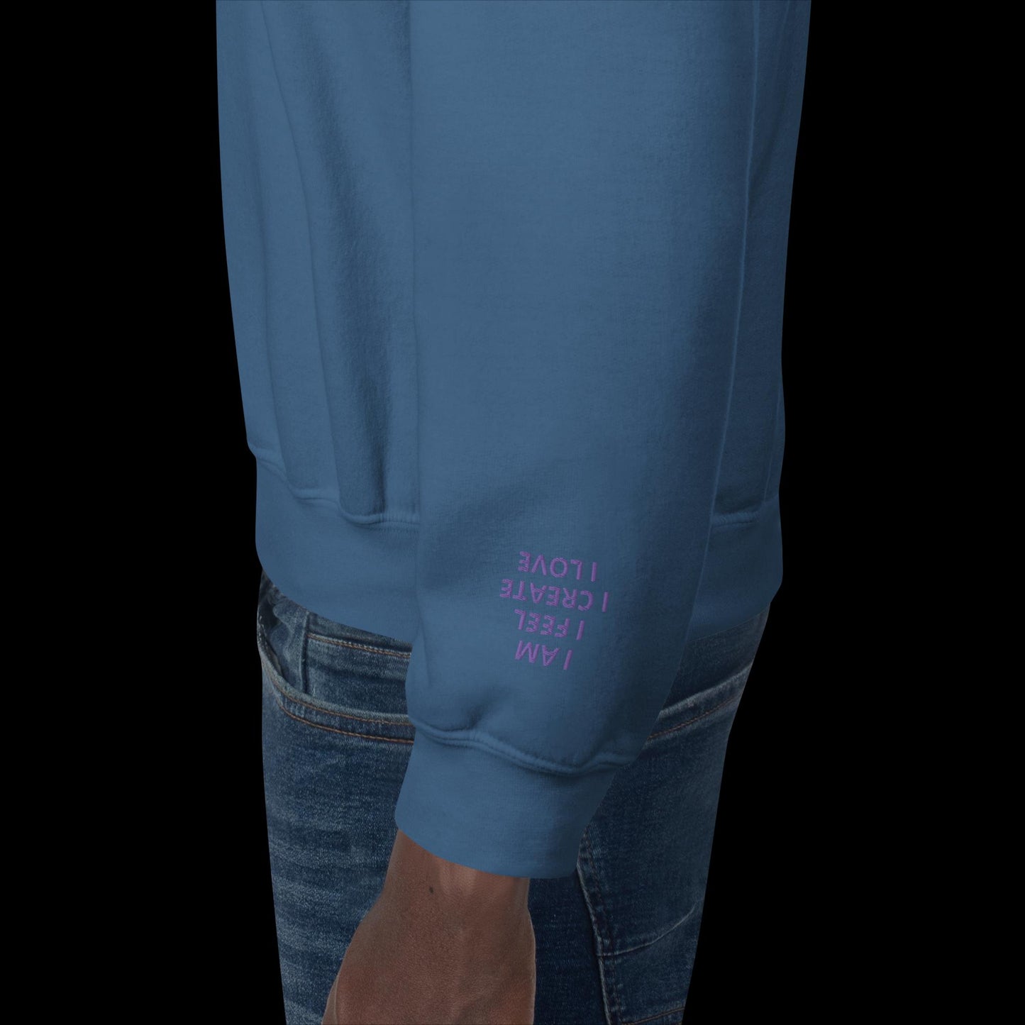 Unisex Sweatshirt - with affirmations on the wrists.