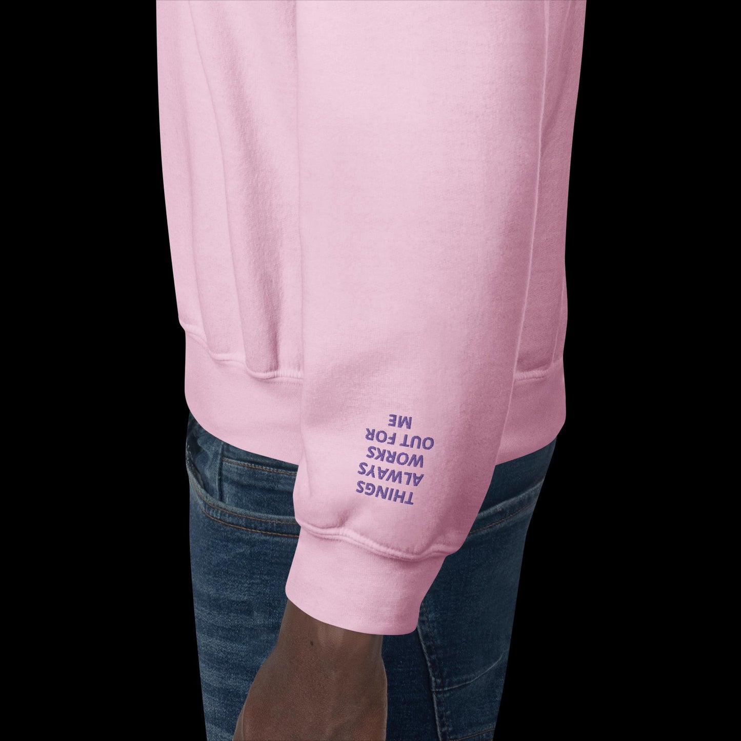 Unisex Sweatshirt - with affirmations on the wrists.