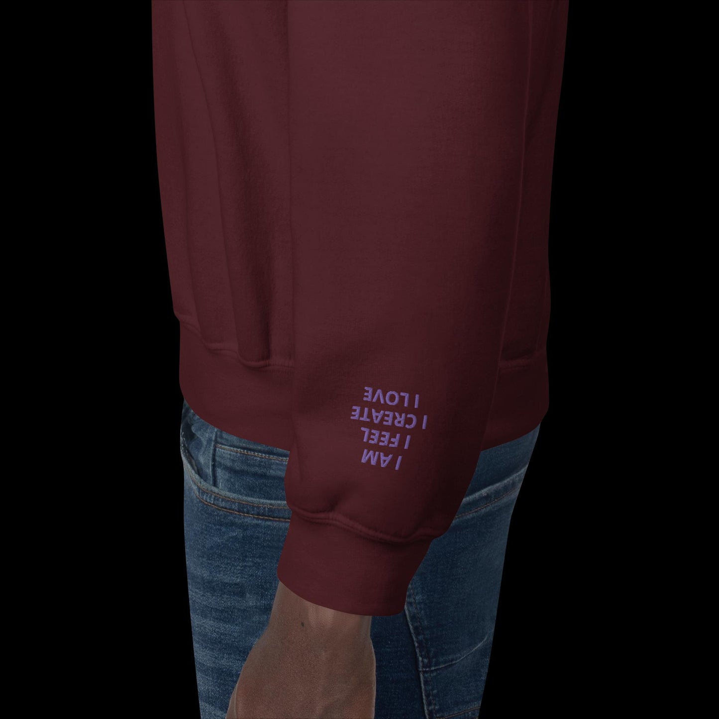 Unisex Sweatshirt - with affirmations on the wrists.