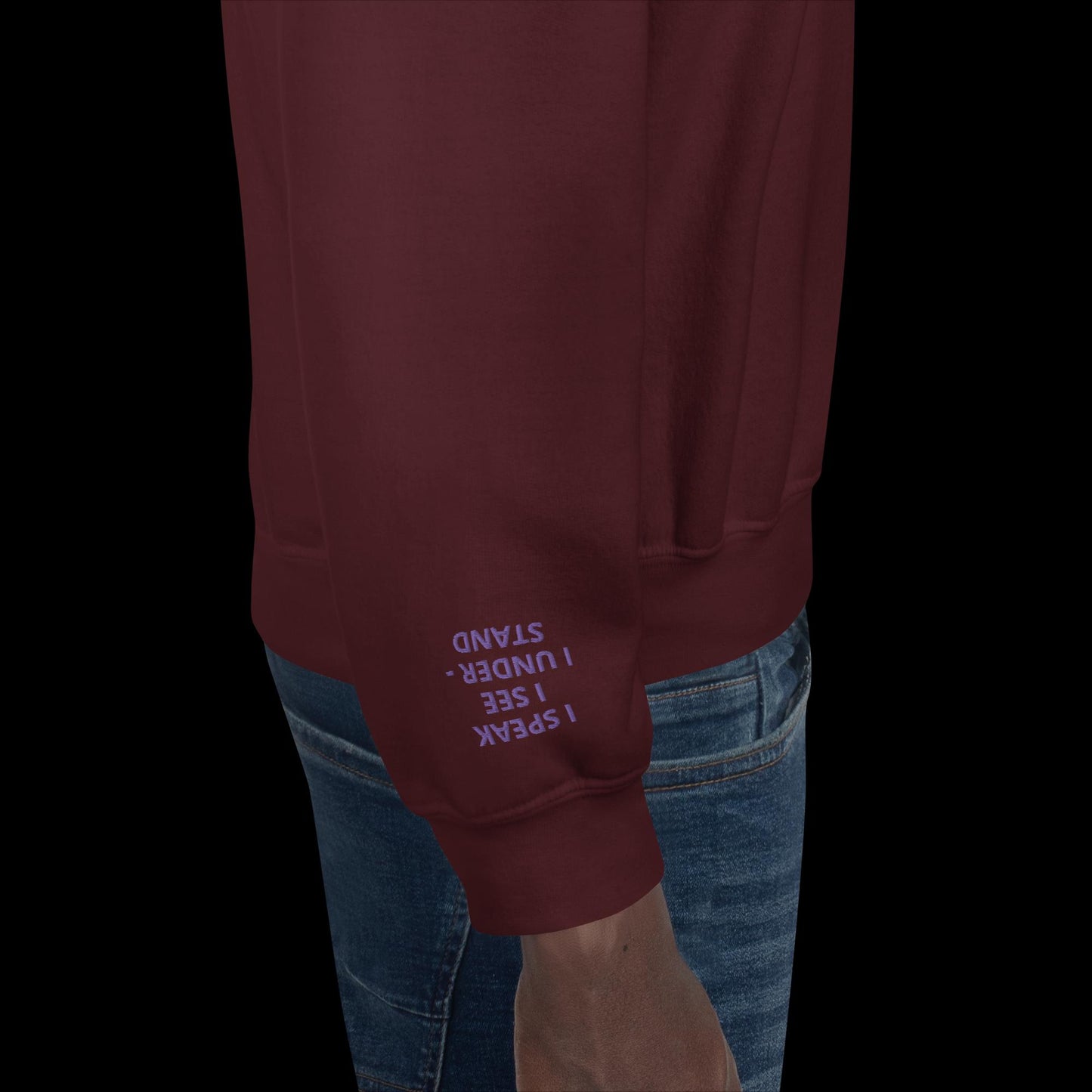 Unisex Sweatshirt - with affirmations on the wrists.