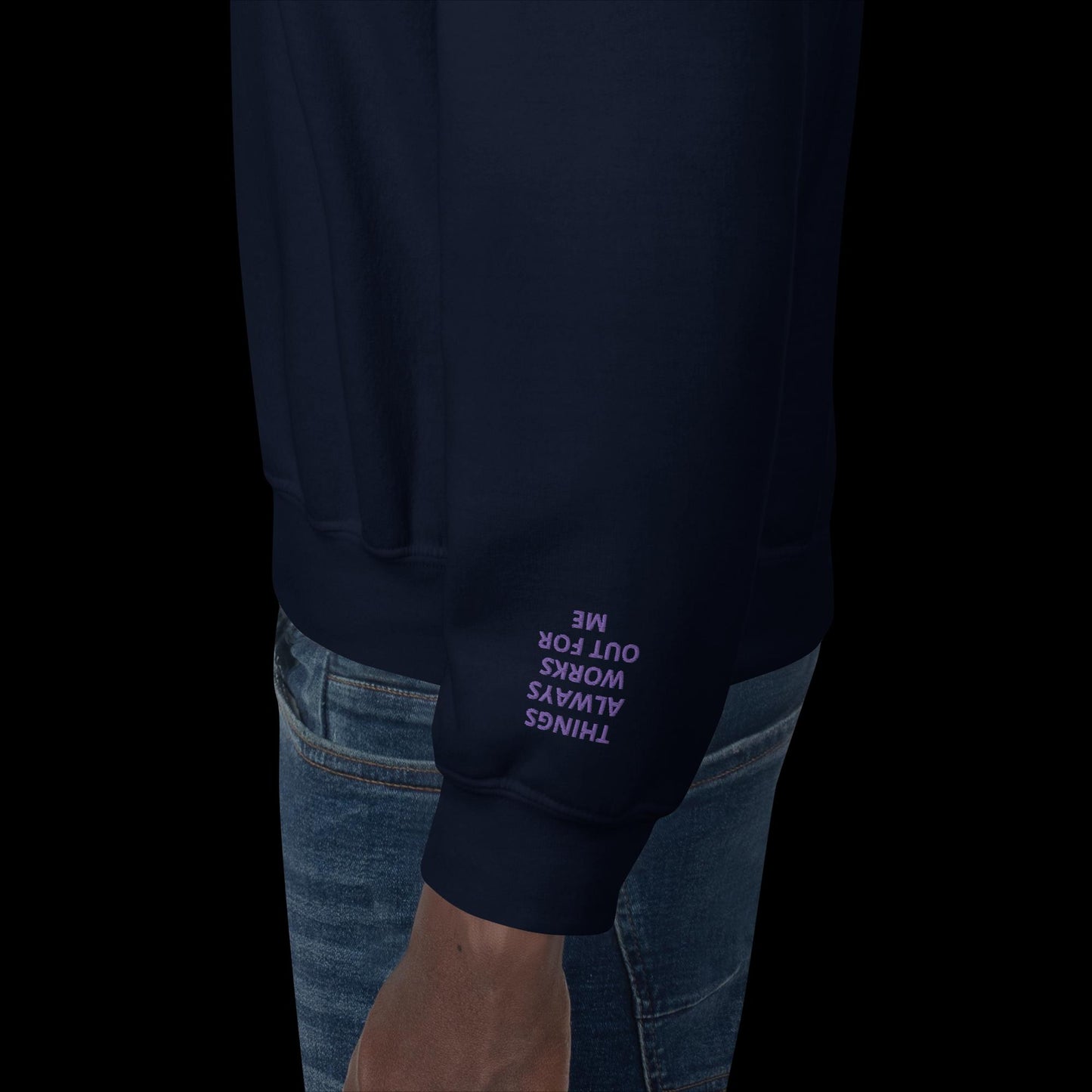 Unisex Sweatshirt - with affirmations on the wrists.