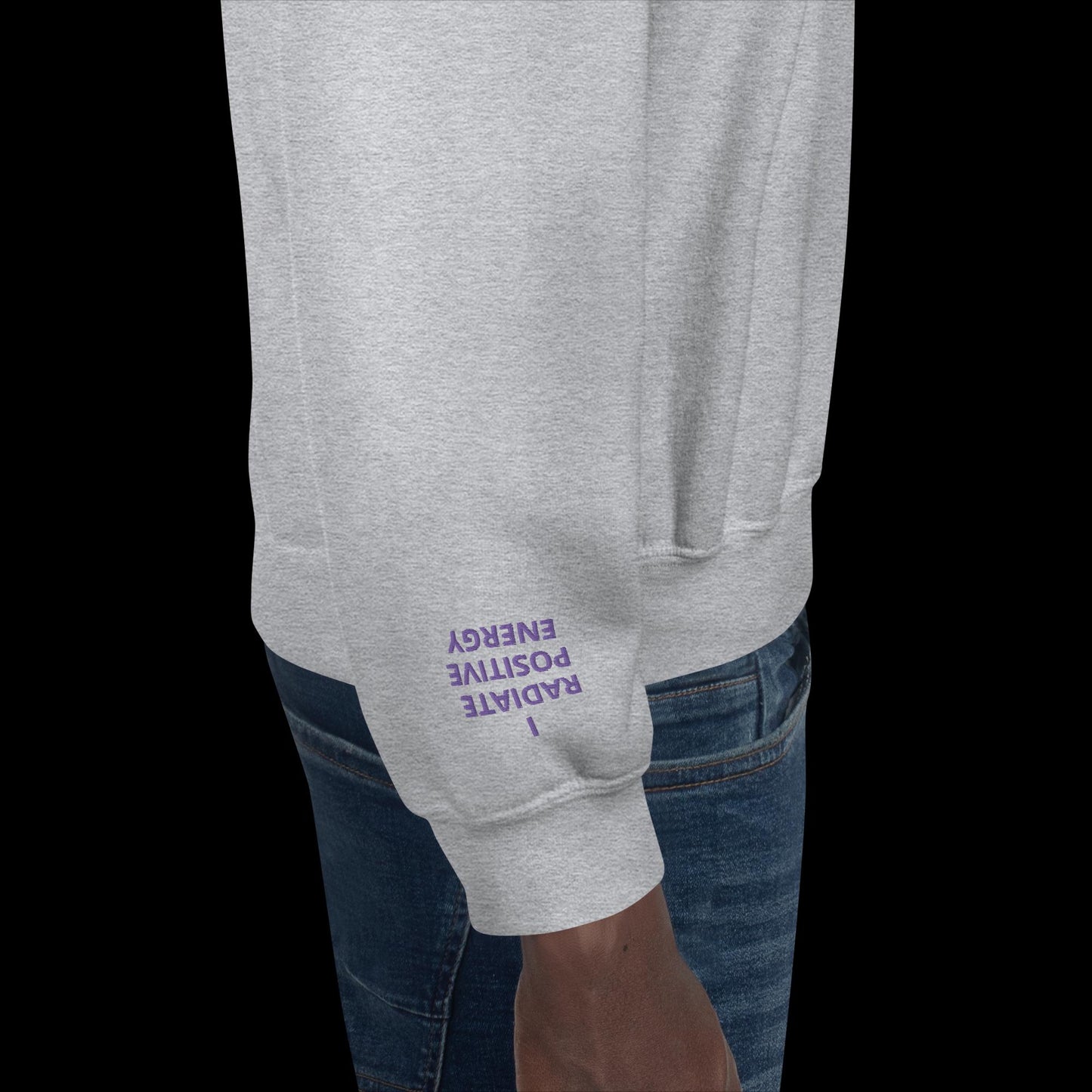 Unisex Sweatshirt - with affirmations on the wrists.