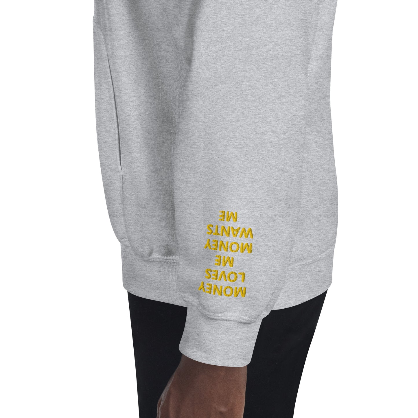 Unisex Hoodie - with affirmations on the wrists.