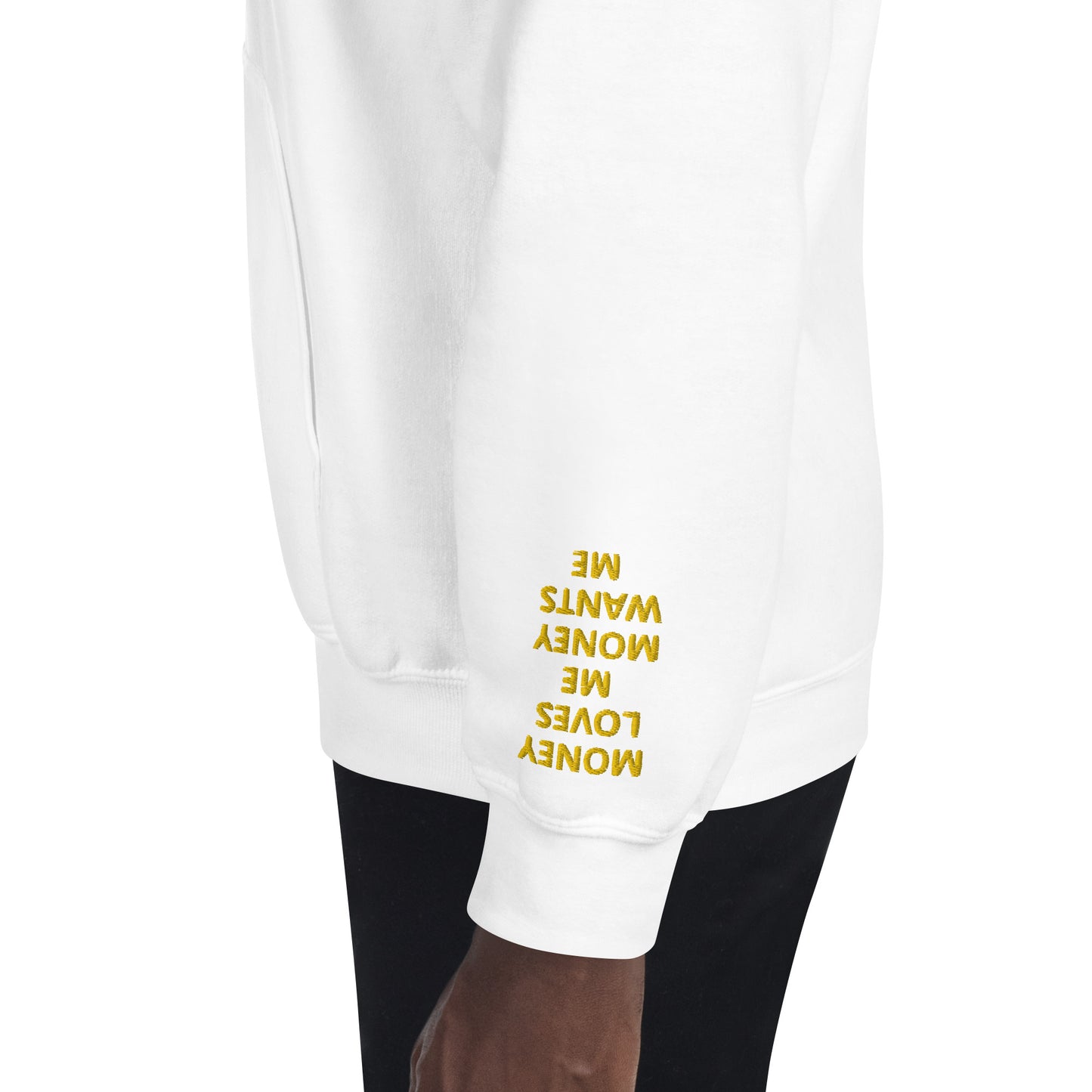 Unisex Hoodie - with affirmations on the wrists.